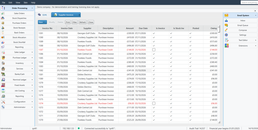 Supplier Invoices
